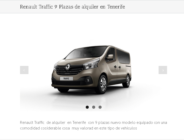 Renault Traffic para disfrutar Tenerife con la familia