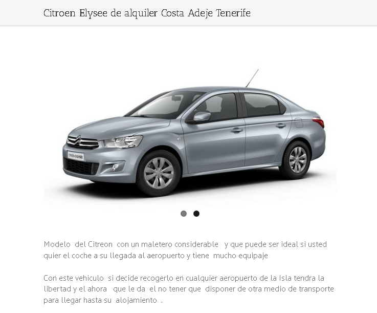 Alquiler de coche Citroën Elysee en Tenerife