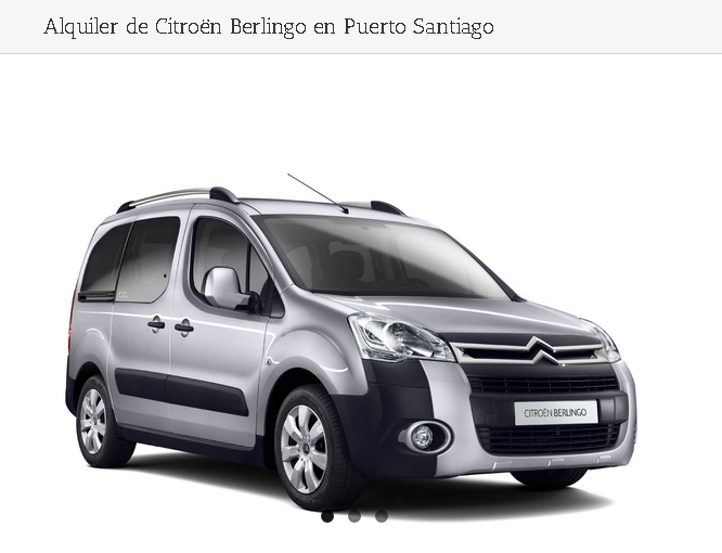 Alquiler de coche Citroën Berlingo para familias en Tenerife